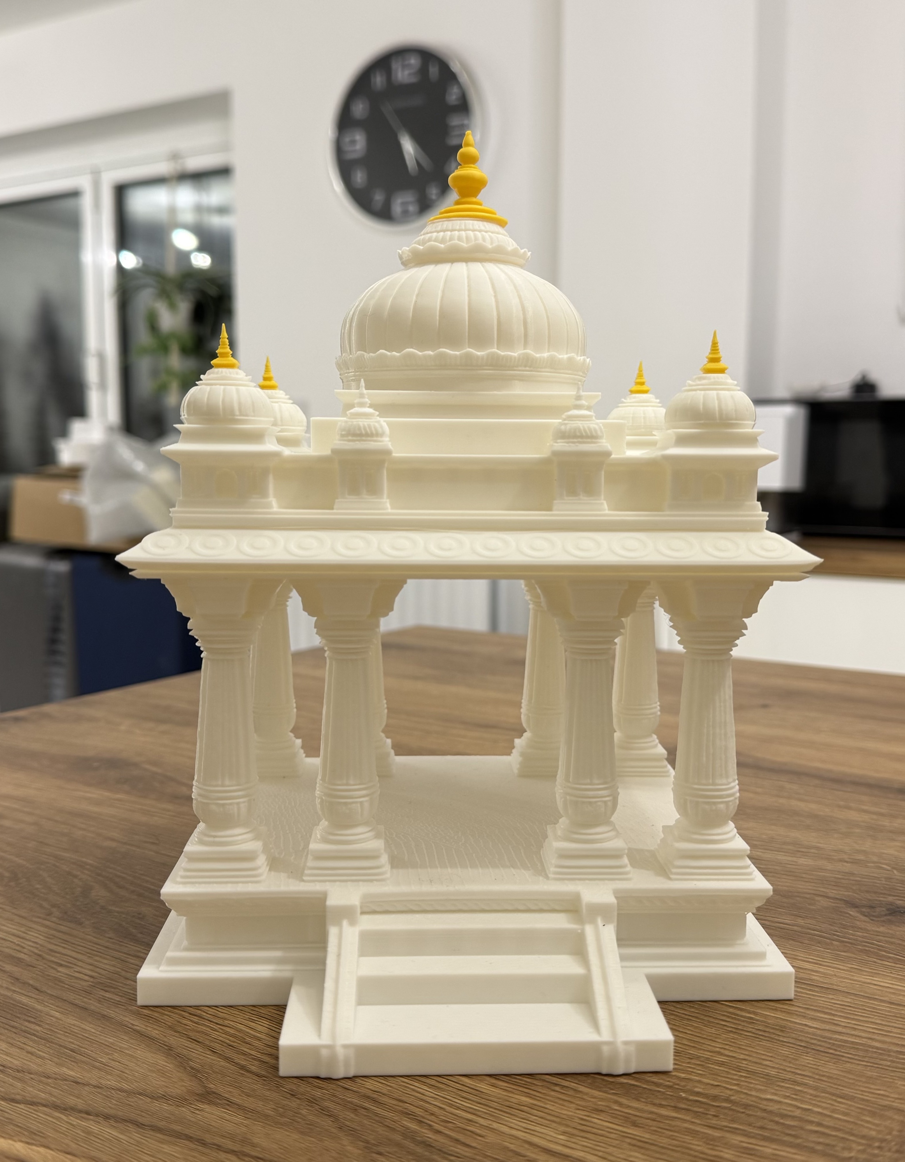 Elegant Stone-Effect Indian Mandir Decorative Model